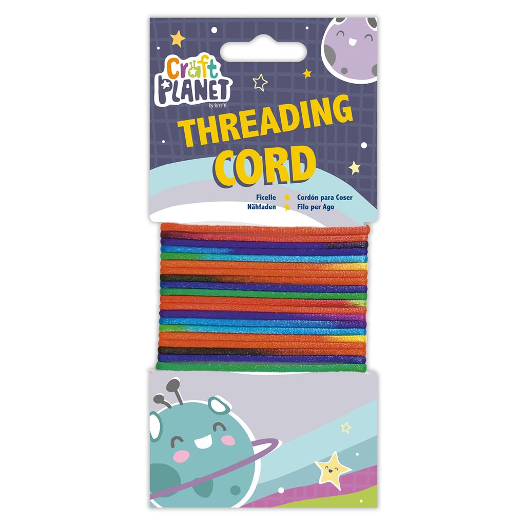 Craft Planet Threading Cord (2mm) 3m - Rainbow