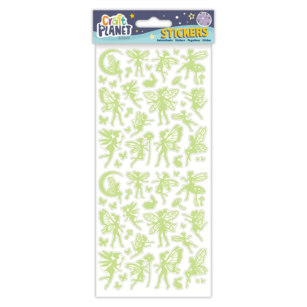 Craft Planet Fun Stickers - Glow In The Dark - Fairies