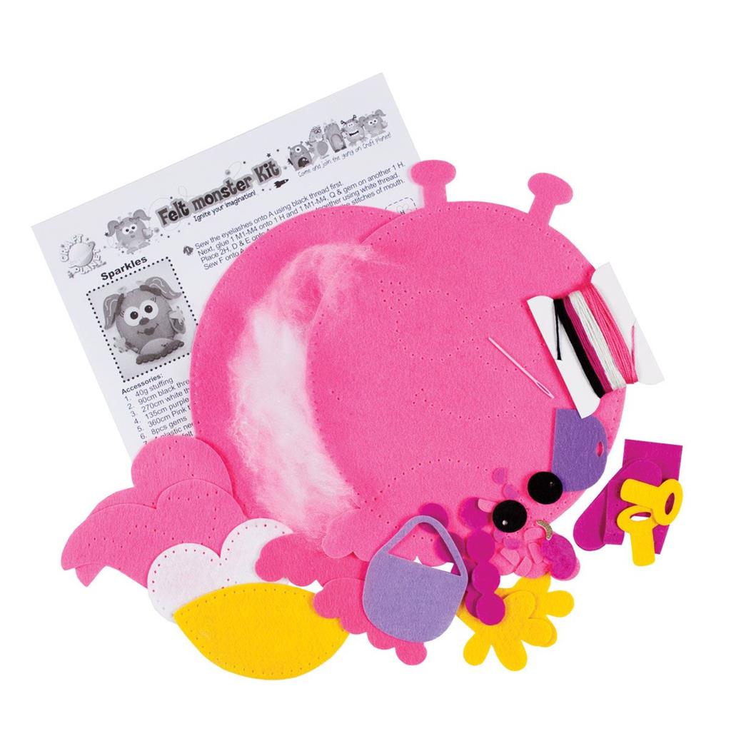 Craft Planet Felt Monster Kit - Sparkles