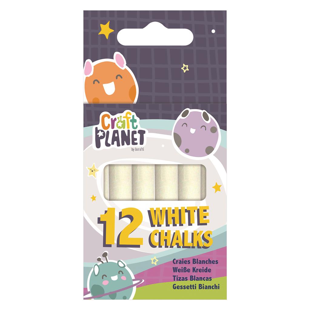 Craft Planet White Chalks (12pk)