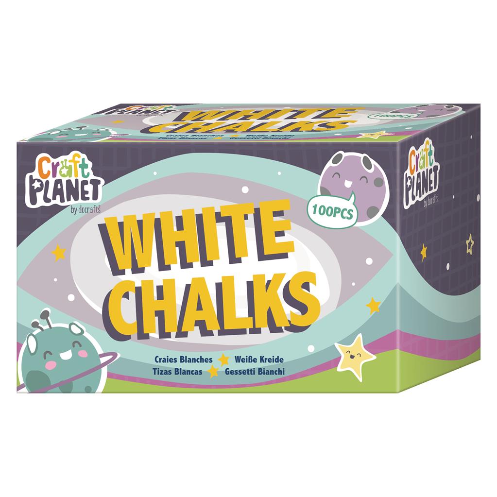 Craft Planet White Chalks Bulk Pack (100pk)