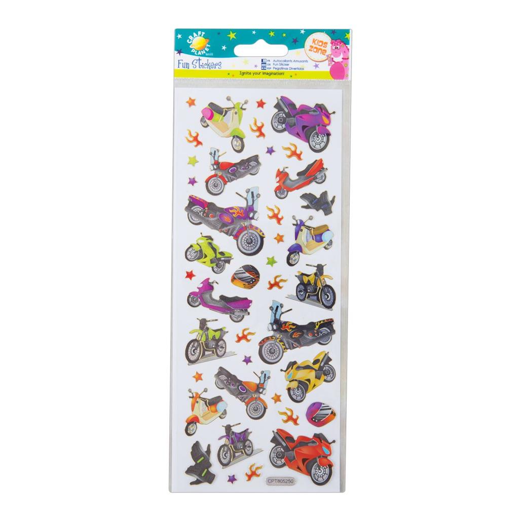 Craft Planet Fun Stickers - Motorbikes