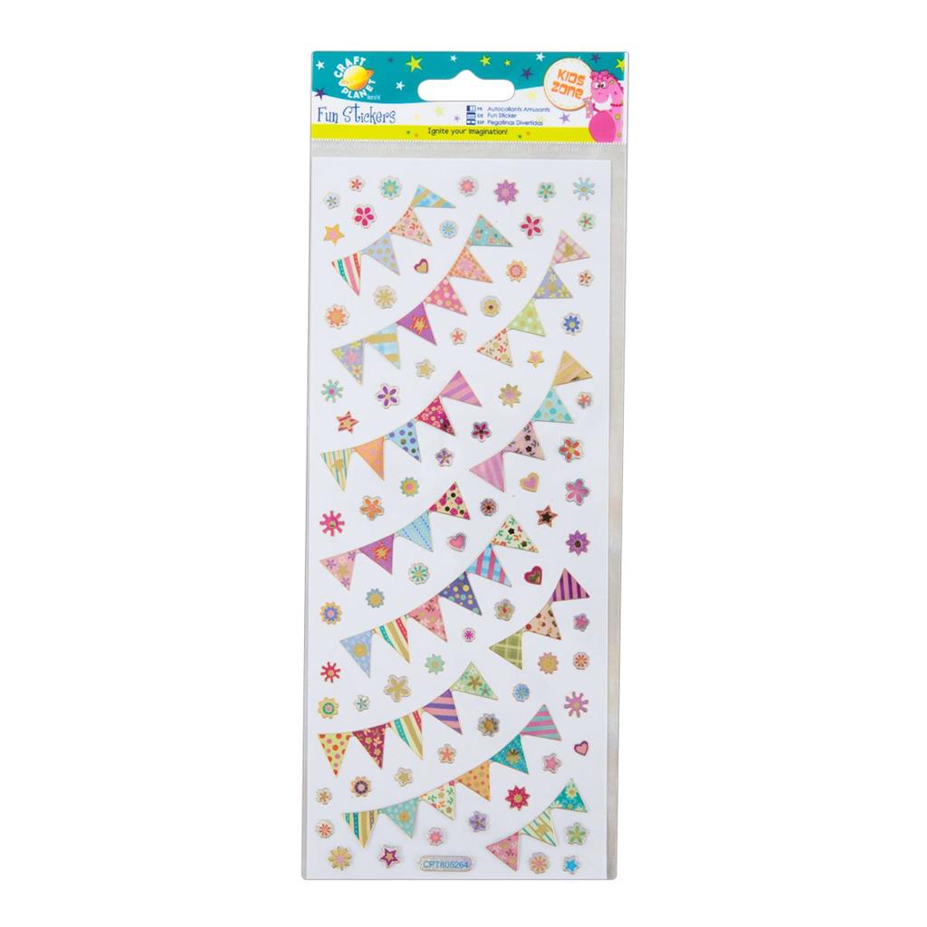 Craft Planet Fun Stickers - Bunting