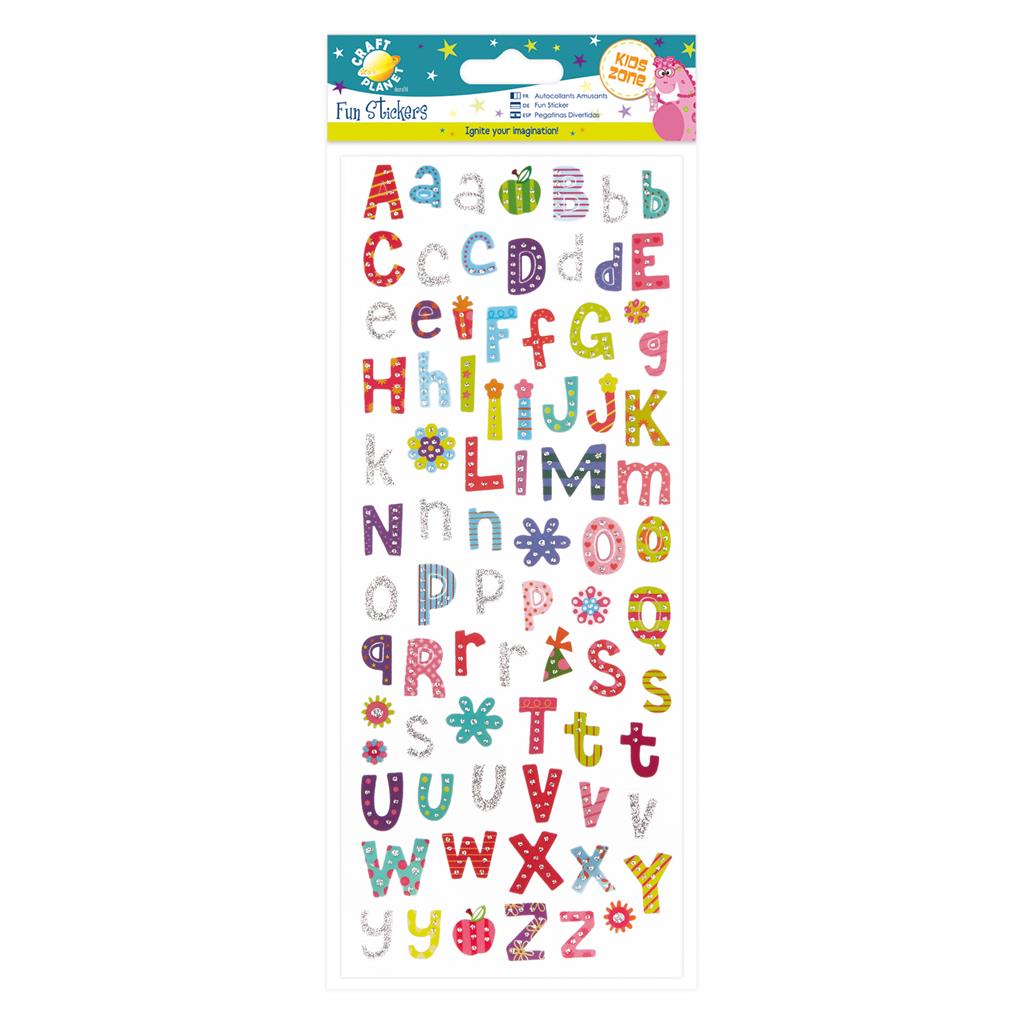 Craft Planet Fun Stickers - Funky Alphabet