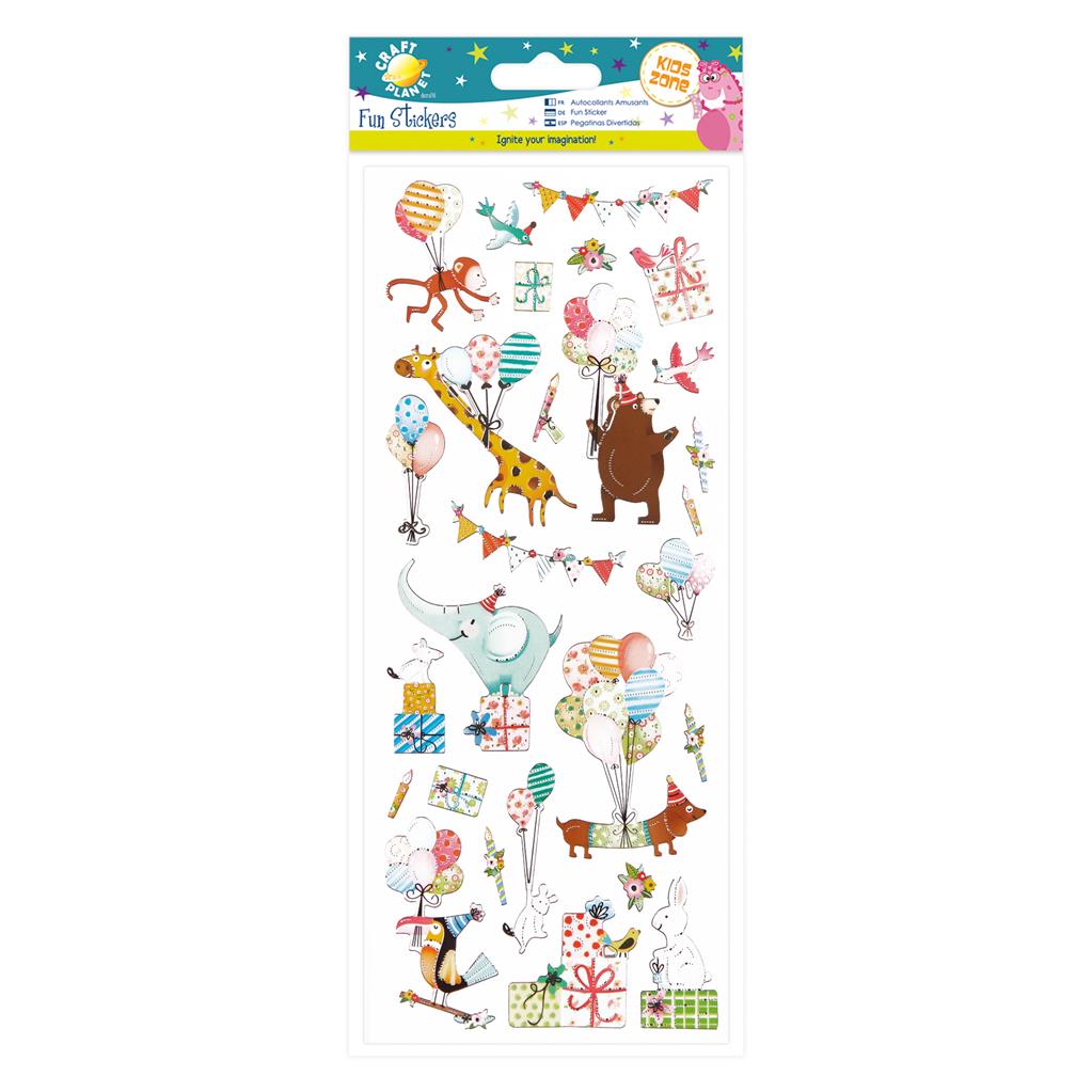 Craft Planet Fun Stickers - Birthday Animals