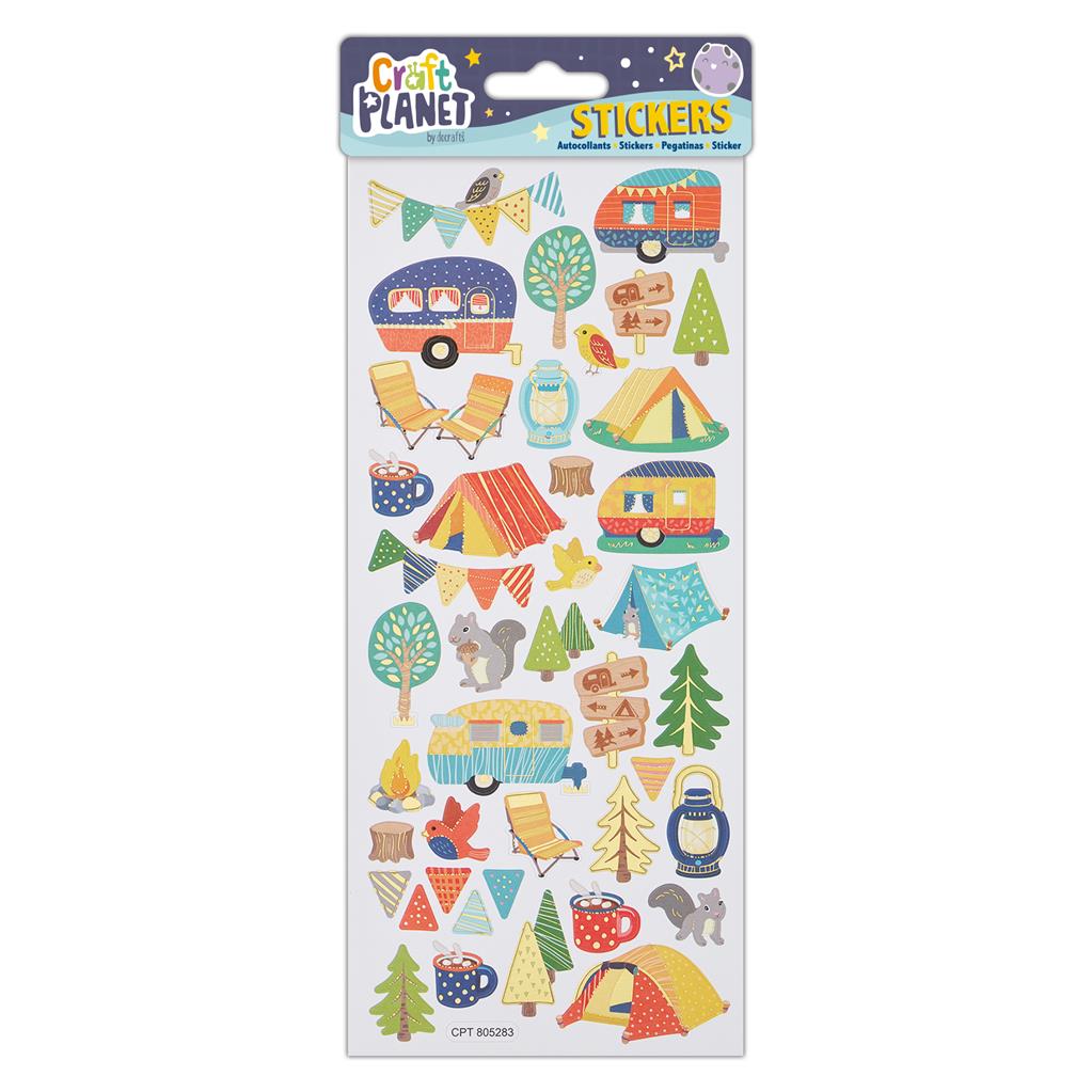 Craft Planet Fun Stickers - Camping