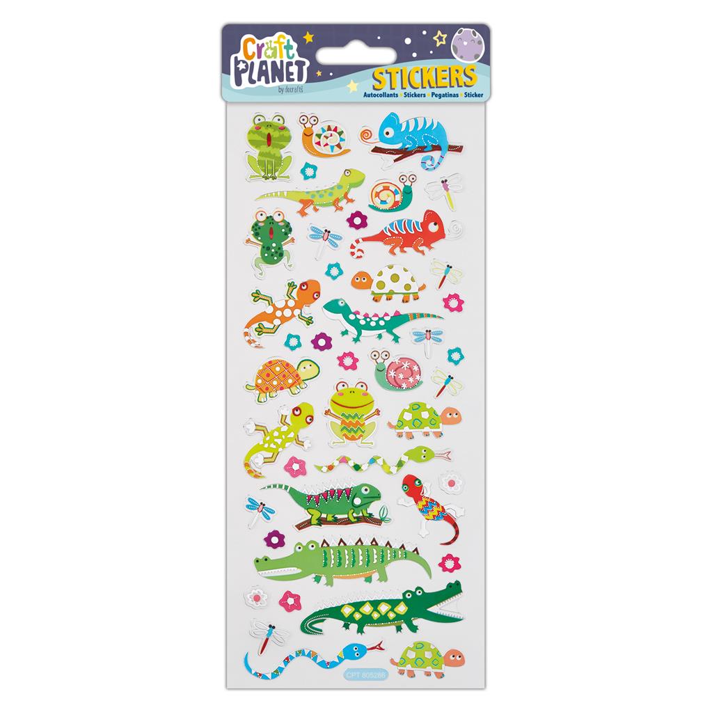 Craft Planet Fun Stickers - Crocs & Lizards