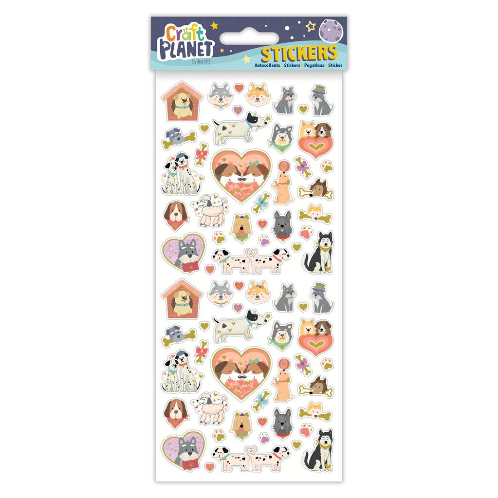 Craft Planet Fun Stickers - Dogs In Love