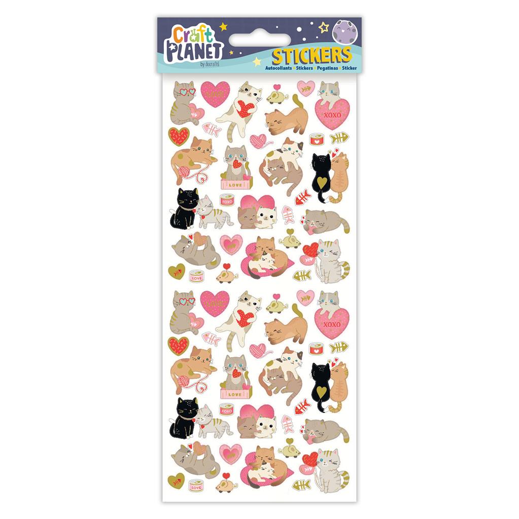 Craft Planet Fun Stickers - Cats In Love