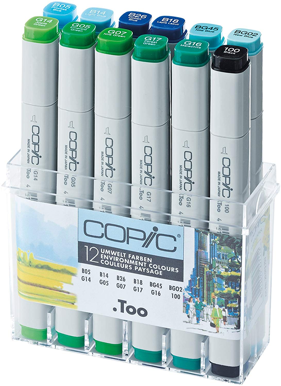 Copic Classic Marker Pen Set - Environment Colours (12pc)