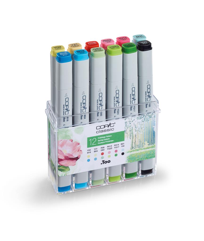 Copic Classic Marker Pen Set - Spring Colours (12pc)