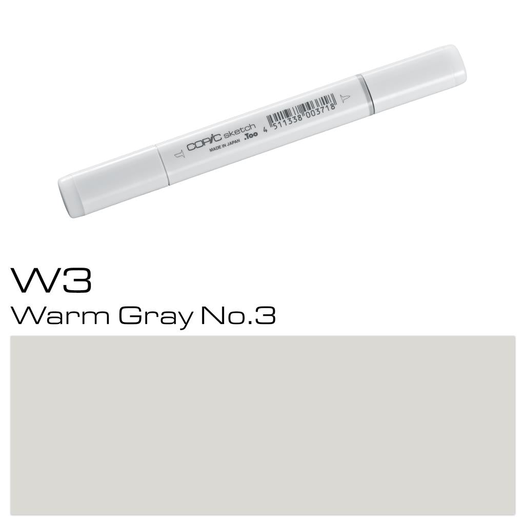 Copic Sketch Marker Pen Warm Gray No. 3 (W3)