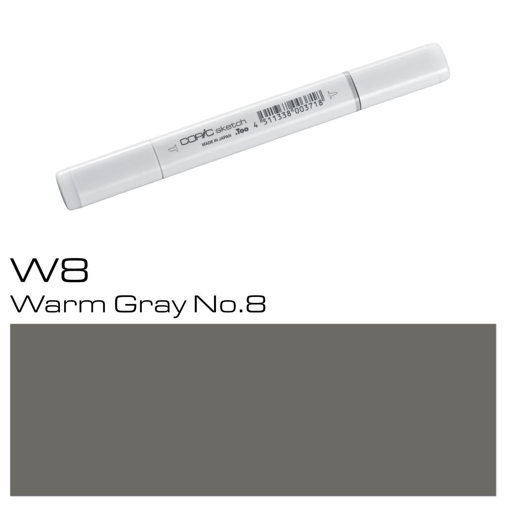 Copic Sketch Marker Pen Warm Gray No. 8 (W8)