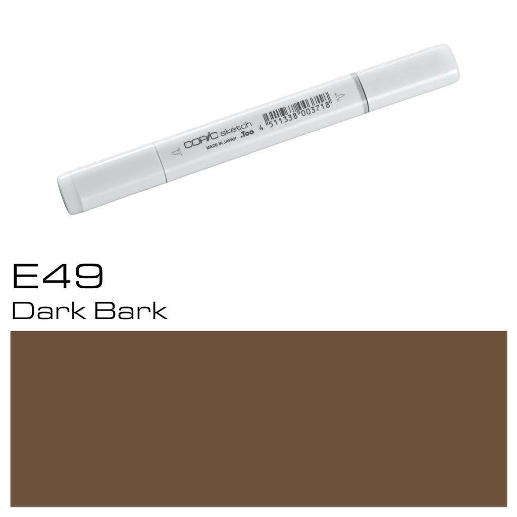 Copic Sketch Marker Pen Dark Bark (E49)