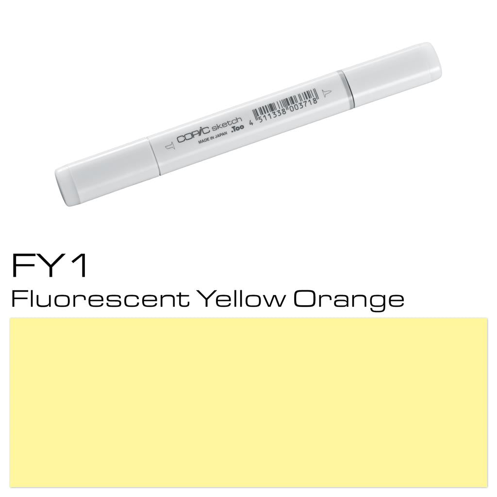 Copic Sketch Marker Pen Fluorescent Yellow Orange (FY1)