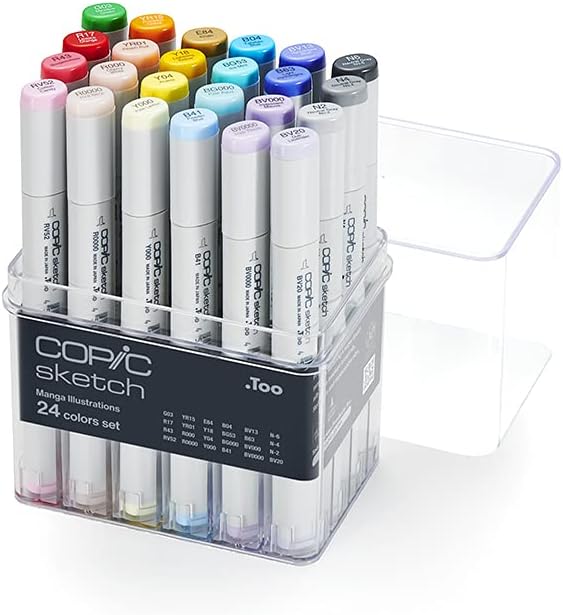 Copic Sketch Marker Pen Set Manga Illustration (24pc)