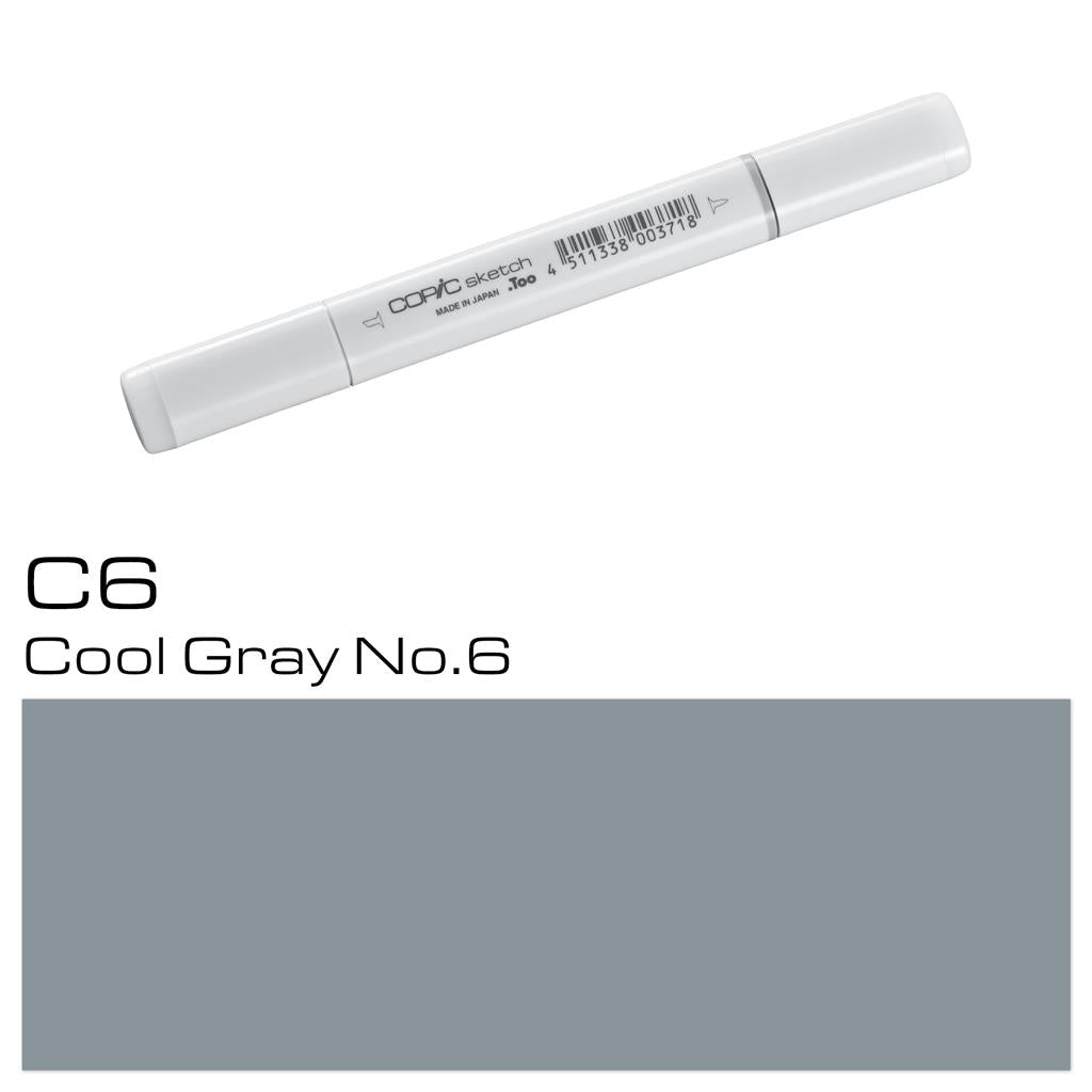 Copic Sketch Marker Pen Cool Gray No. 6 (C6)