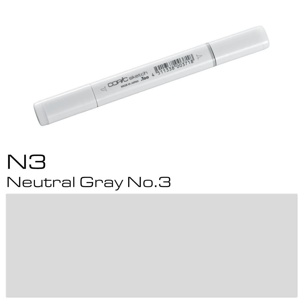 Copic Sketch Marker Pen Neutral Gray No. 3 (N3)