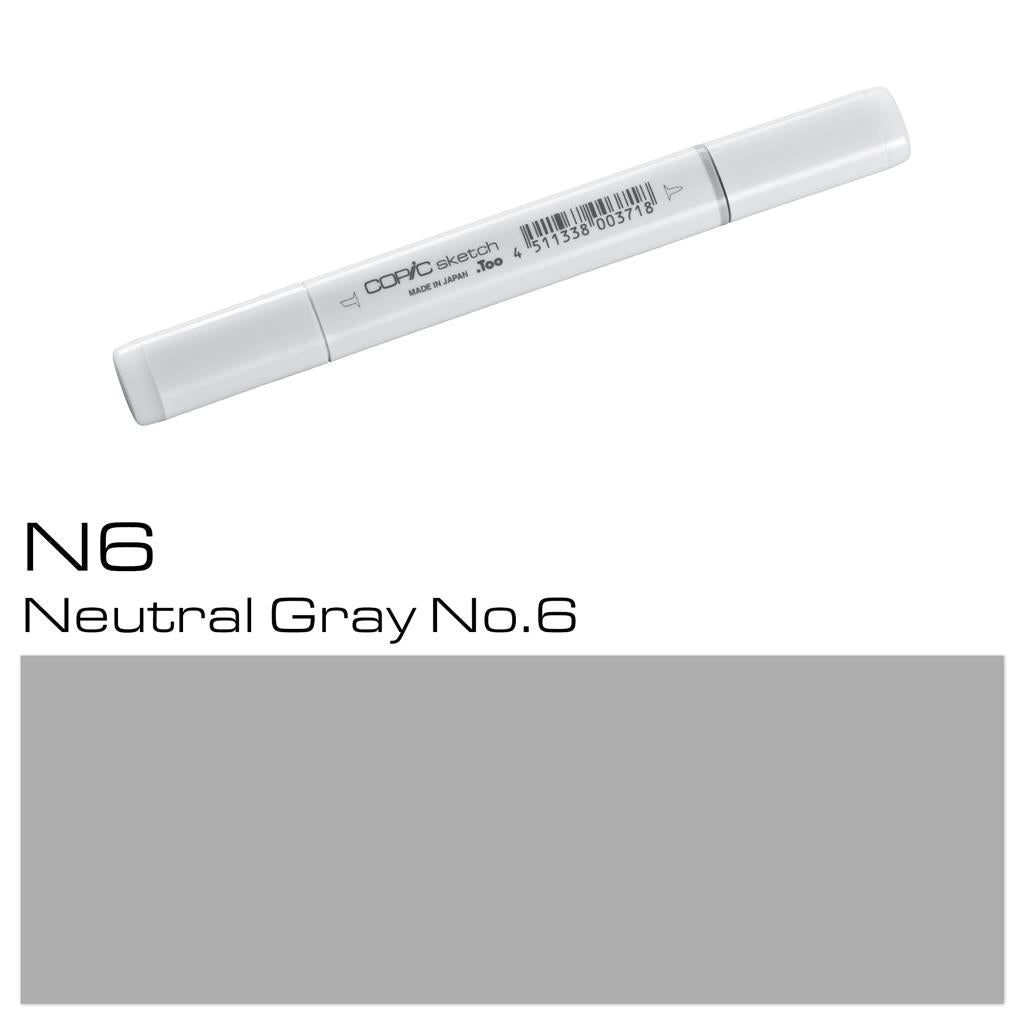 Copic Sketch Marker Pen Neutral Gray No. 6 (N6)