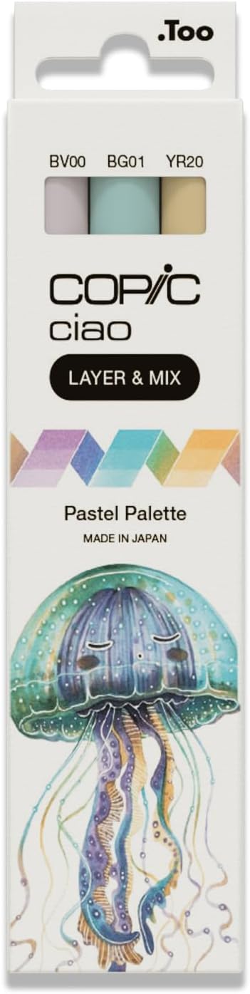 Copic Ciao Marker Pen Set (Layer & Mix) - Pastel Palette (3pc)