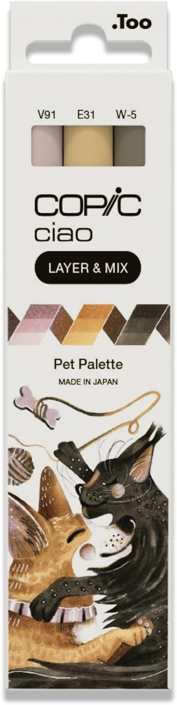 Copic Ciao Marker Pen Set (Layer & Mix) - Pet Palette (3pc)