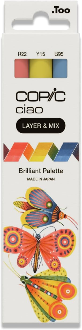 Copic Ciao Marker Pen Set (Layer & Mix) - Brilliant Palette (3pc)