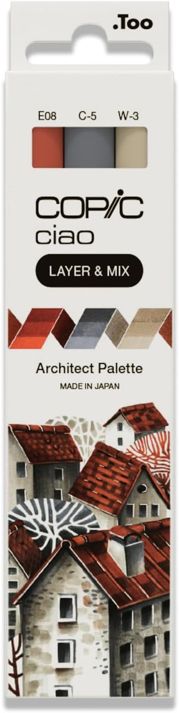 Copic Ciao Marker Pen Set (Layer & Mix) - Architect Palette (3pc)