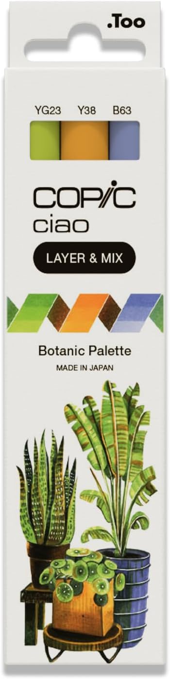 Copic Ciao Marker Pen Set (Layer & Mix) - Botanic Palette (3pc)