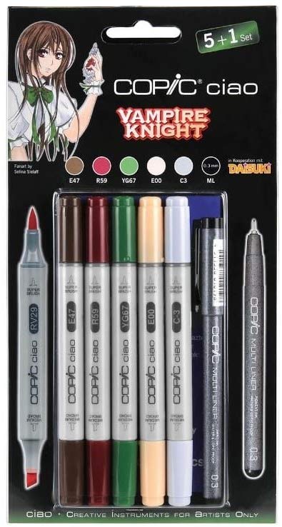 Copic Ciao 5pc + Multiliner Pen Set - Vampire Knight