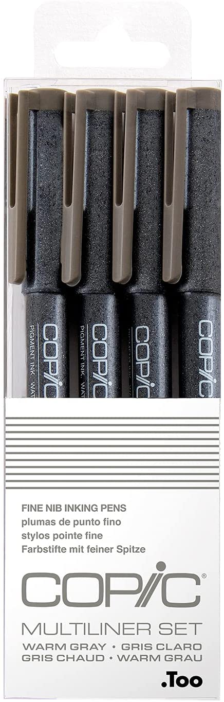 Copic Multiliner Fine Pen Set - Warm Grey (4pc)