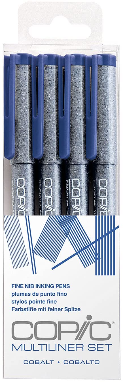 Copic Multiliner Fine Pen Set - Cobalt (4pc)