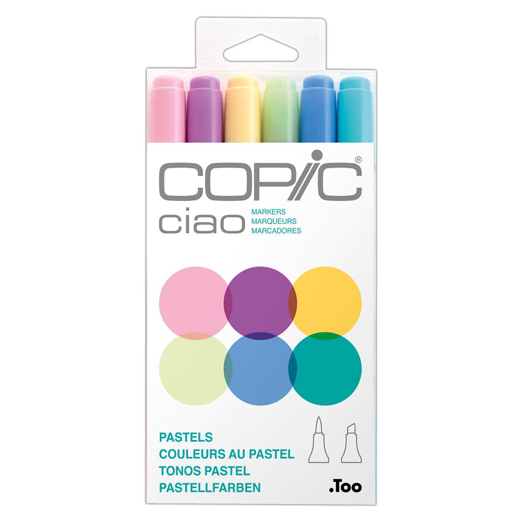 Copic Ciao Marker Pen Set - Pastels (6pc)