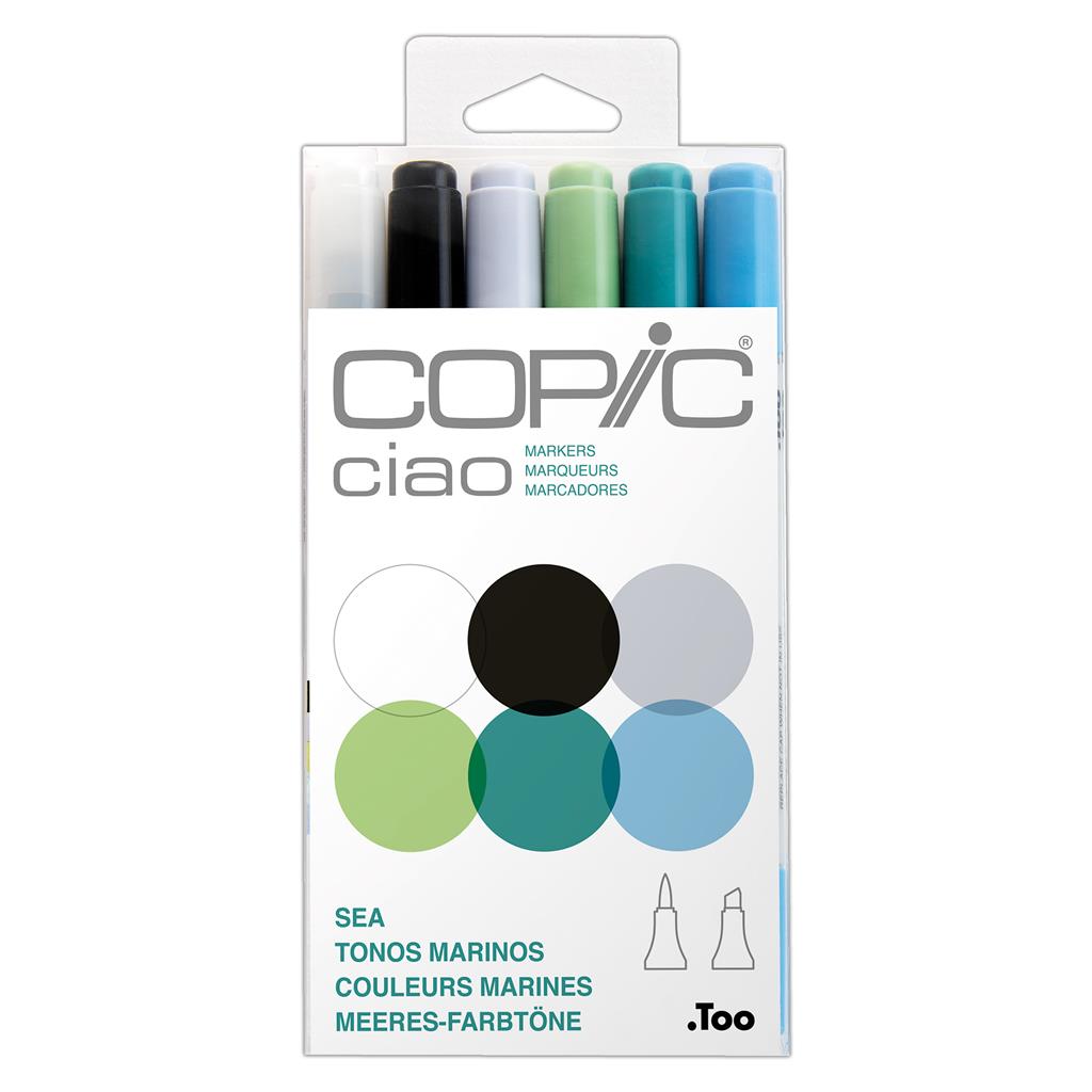 Copic Ciao Marker Pen Set - Sea (6pc)