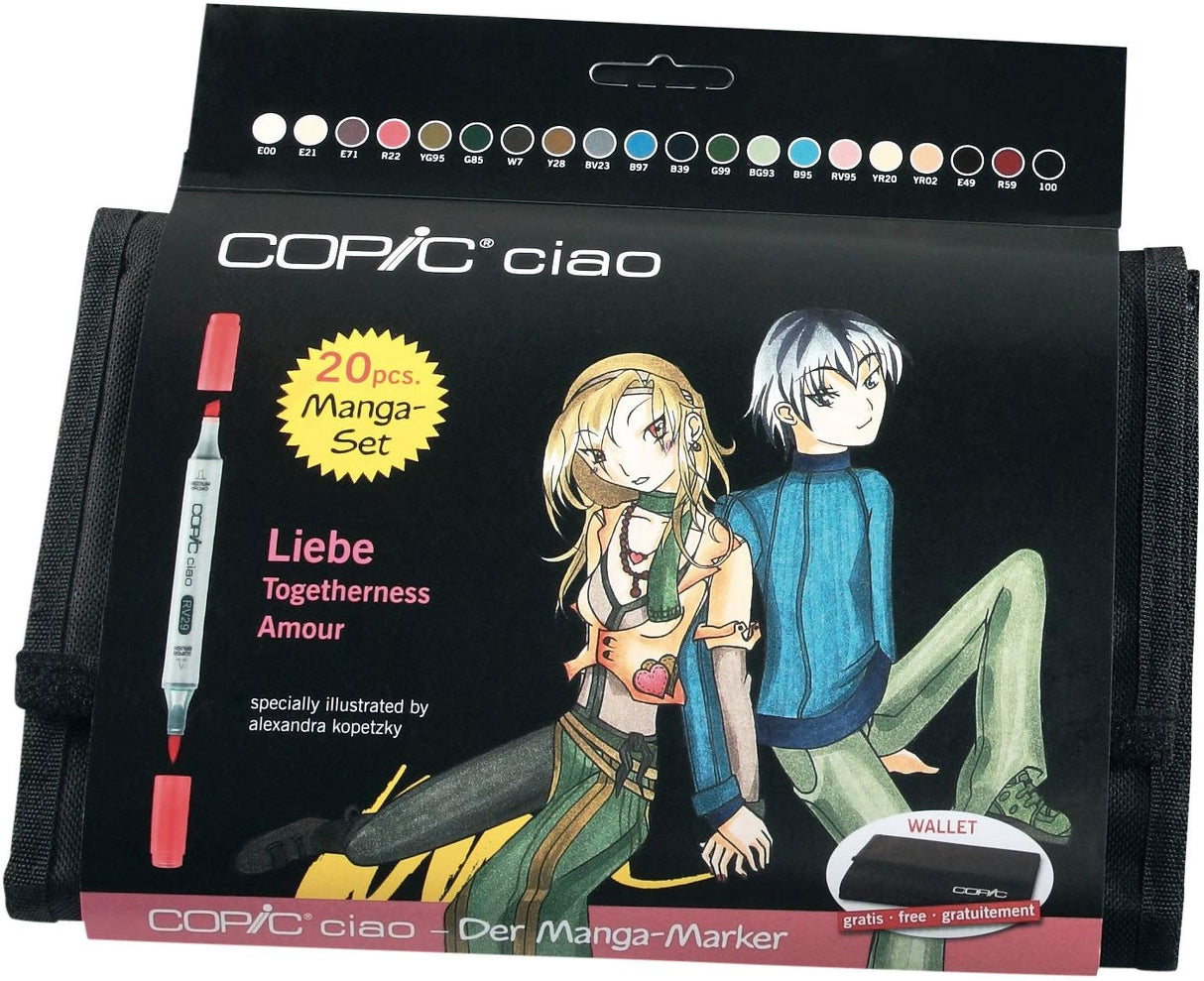 Copic Ciao Manga Marker Pen Set - Love (20pc)