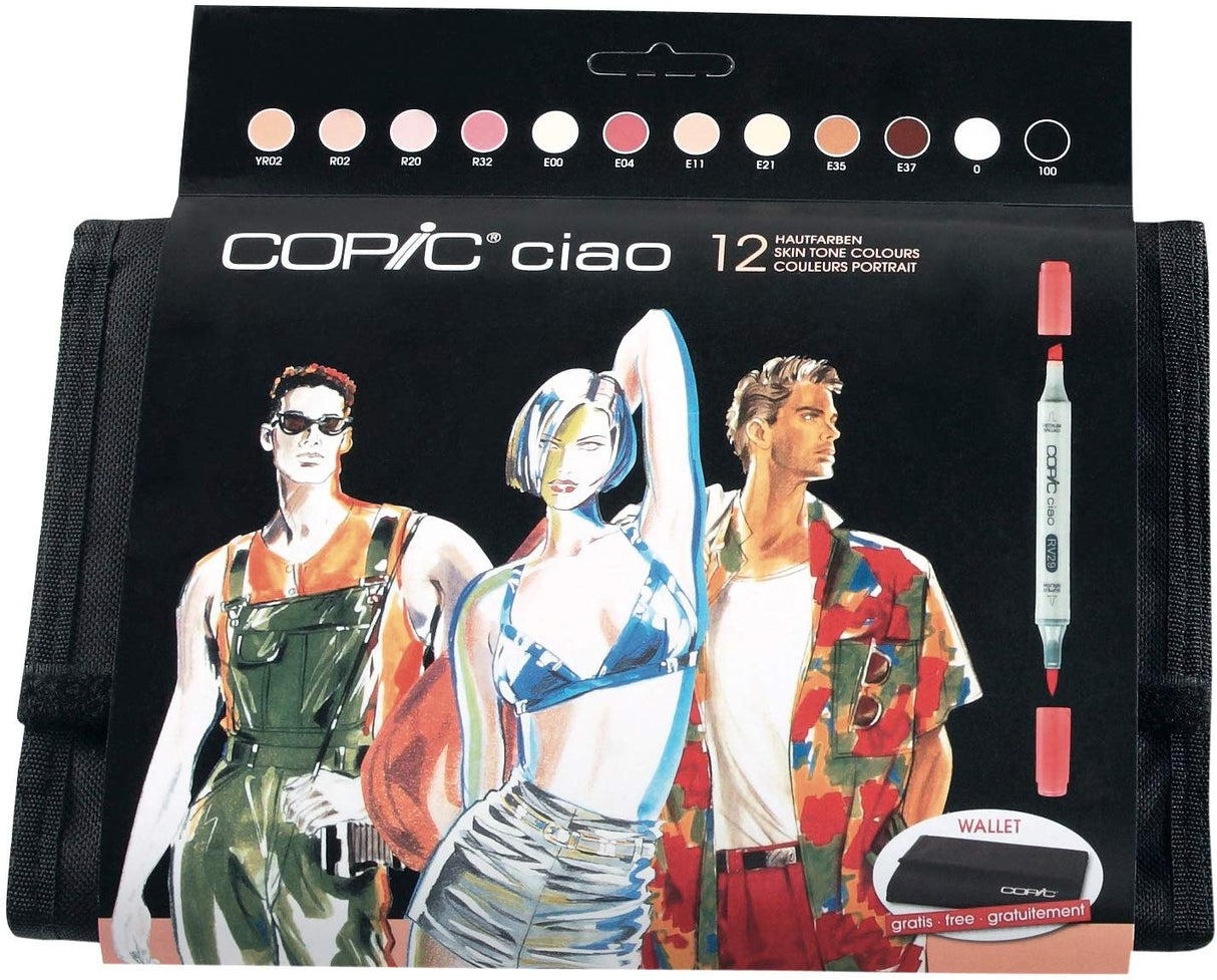 Copic Ciao Manga Marker Pen Set - Skin Tones (12pc)