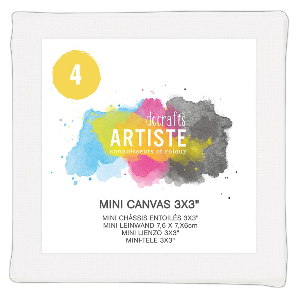 Artiste Mini Canvas 3" x 3" (4pk)