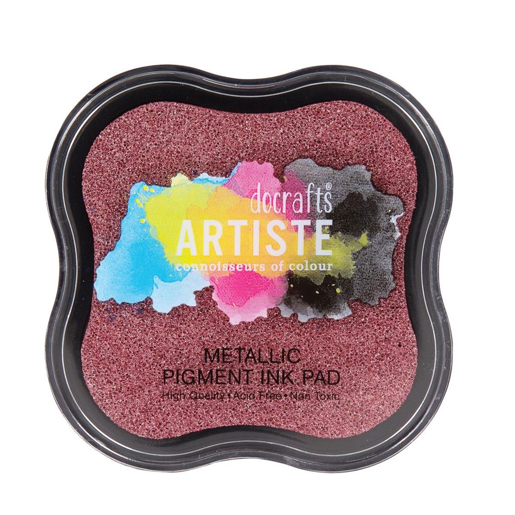 Artiste Pigment Ink Pad - Metallic Berry Red