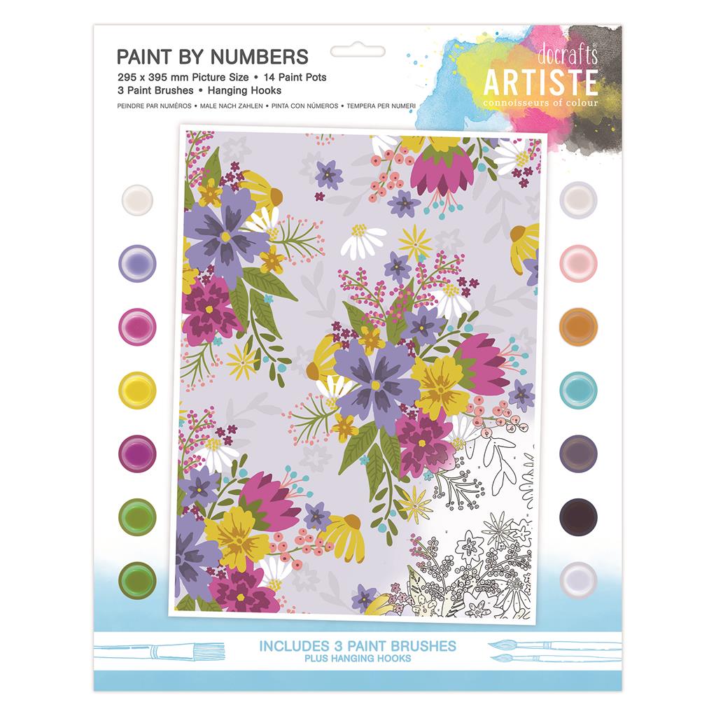 Artiste Paint By Numbers - Crowded Florals