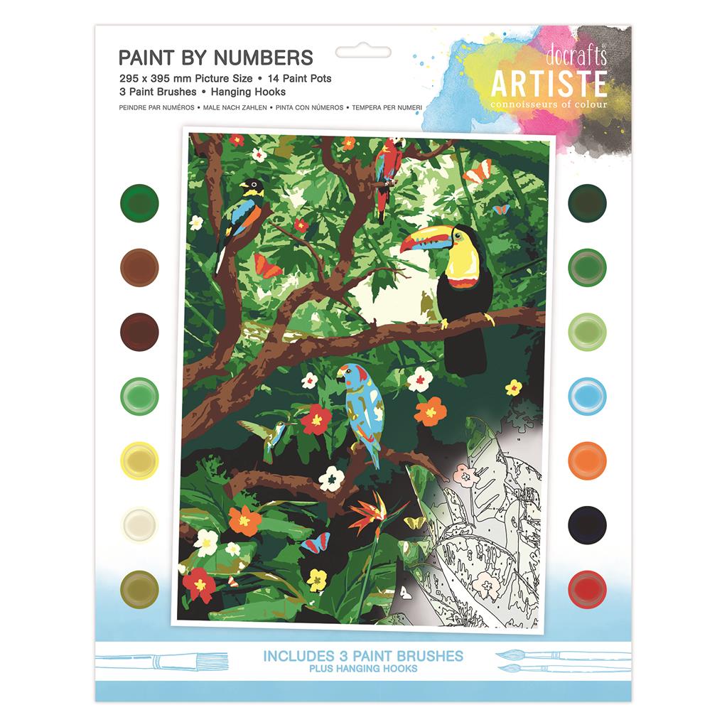 Artiste Paint By Numbers - Endangered Rainforest