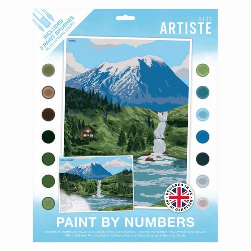 Artiste Paint By Numbers - Mountain Waterfall