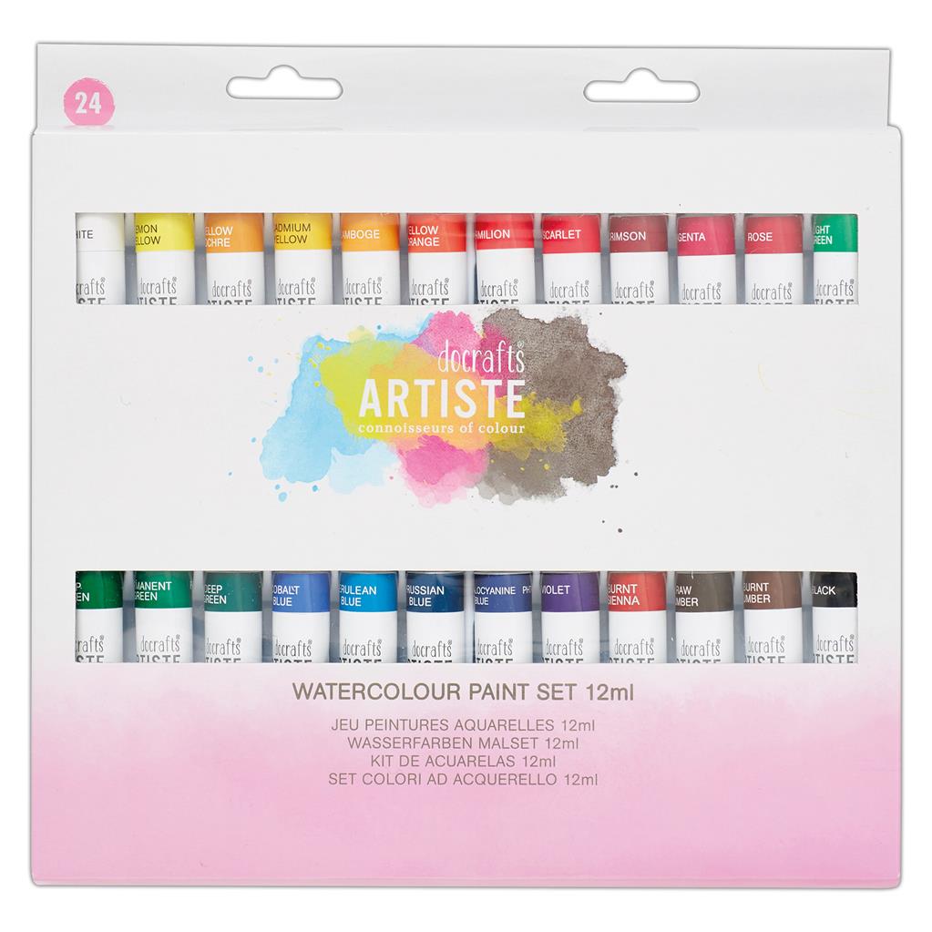 Artiste Watercolour Paint Set 12ml (24pk)