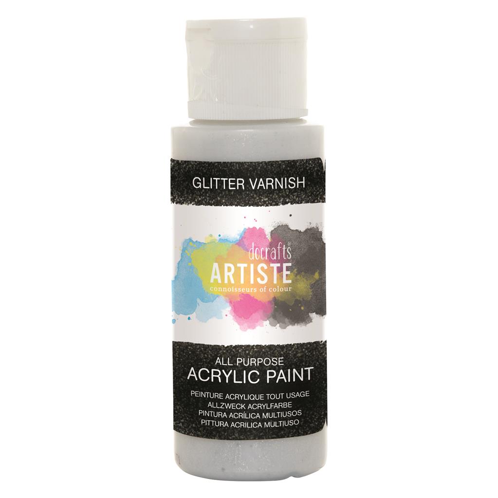 Artiste All Purpose Acrylic Paint - Medium Glitter Varnish (2oz)