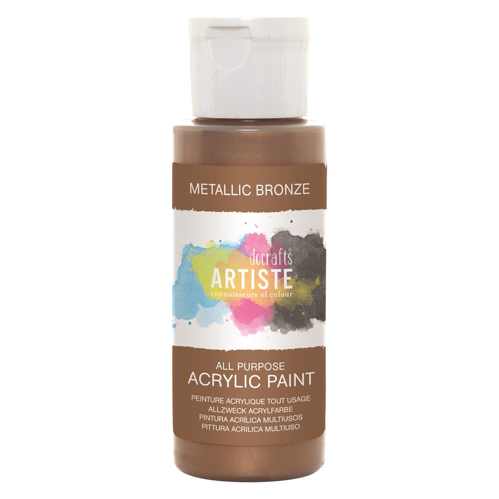 Artiste All Purpose Acrylic Paint - Metallic Bronze (2oz)