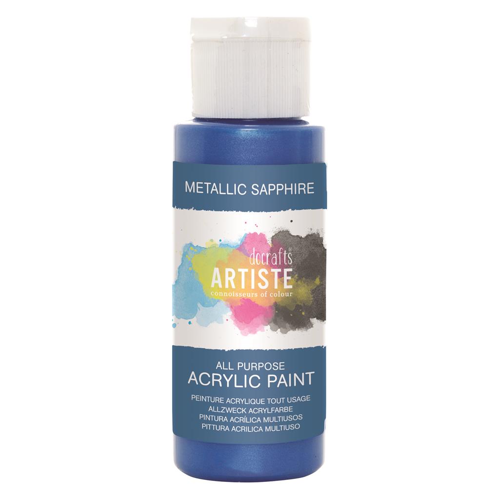 Artiste All Purpose Acrylic Paint - Metallic Sapphire (2oz)