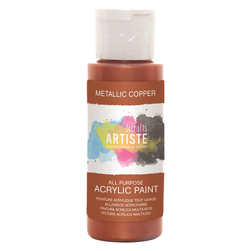 Artiste All Purpose Acrylic Paint - Metallic Copper (2oz)