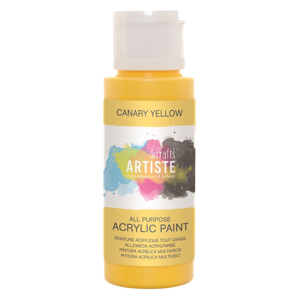 Artiste All Purpose Acrylic Paint - Canary Yellow (2oz)