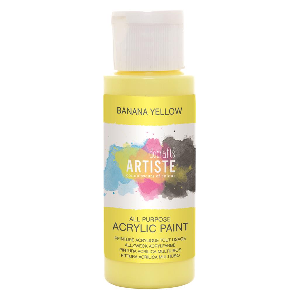 Artiste All Purpose Acrylic Paint - Banana Yellow (2oz)