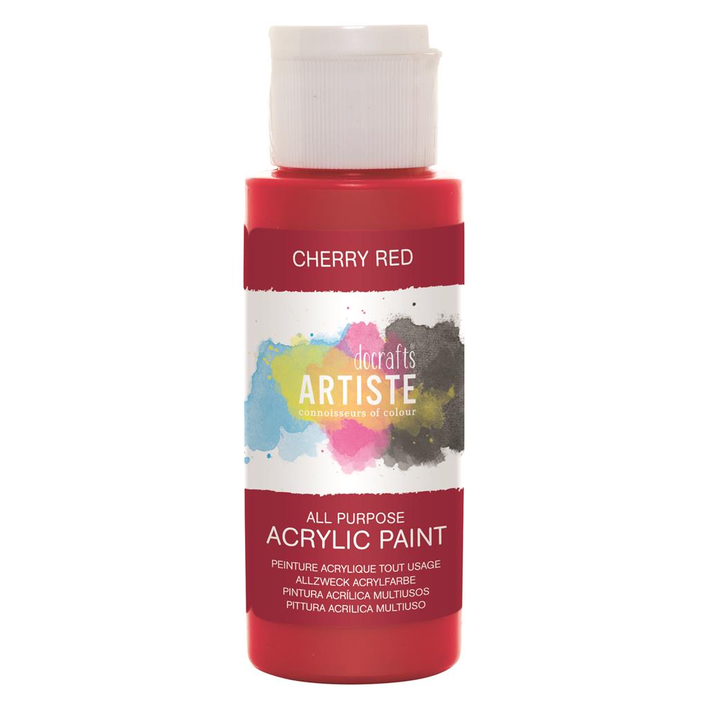 Artiste All Purpose Acrylic Paint - Cherry Red (2oz)