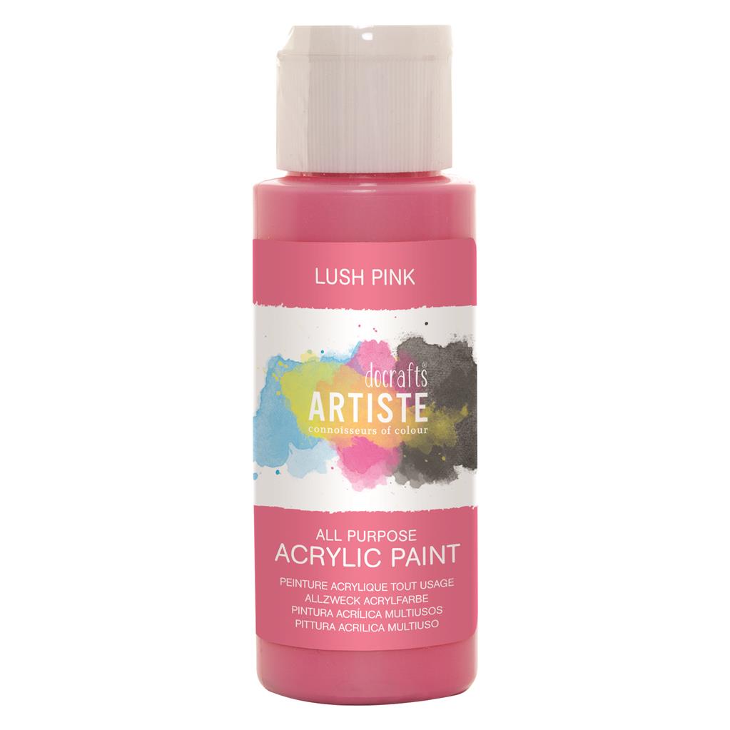 Artiste All Purpose Acrylic Paint - Lush Pink (2oz)