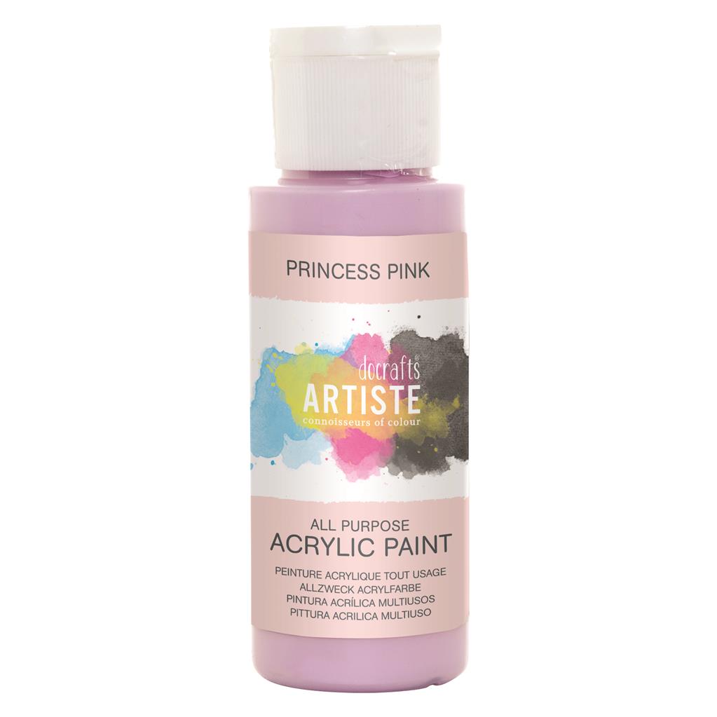 Artiste All Purpose Acrylic Paint - Princess Pink (2oz)